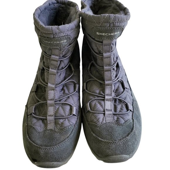 Skechers Suede Reggae Fest Steady Quilted Bungee Ankle Bootie Size 9.5 - Picture 6 of 14